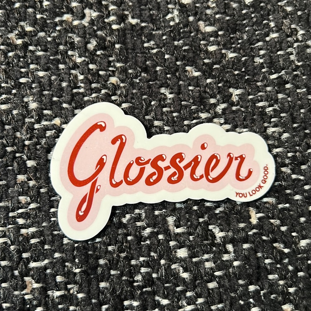 Glossier metallic sticker